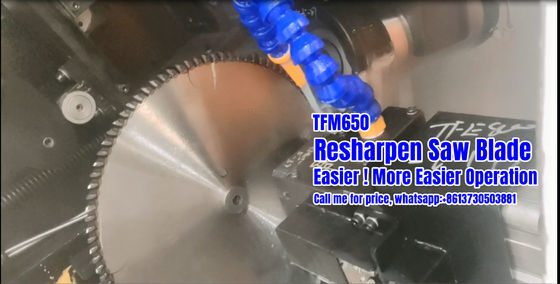 TFM650 সিএনসি সার্কুলার Tct স্যাব ব্লেড গ্রিলিং মেশিন পুনরায় ধারালো করার জন্য